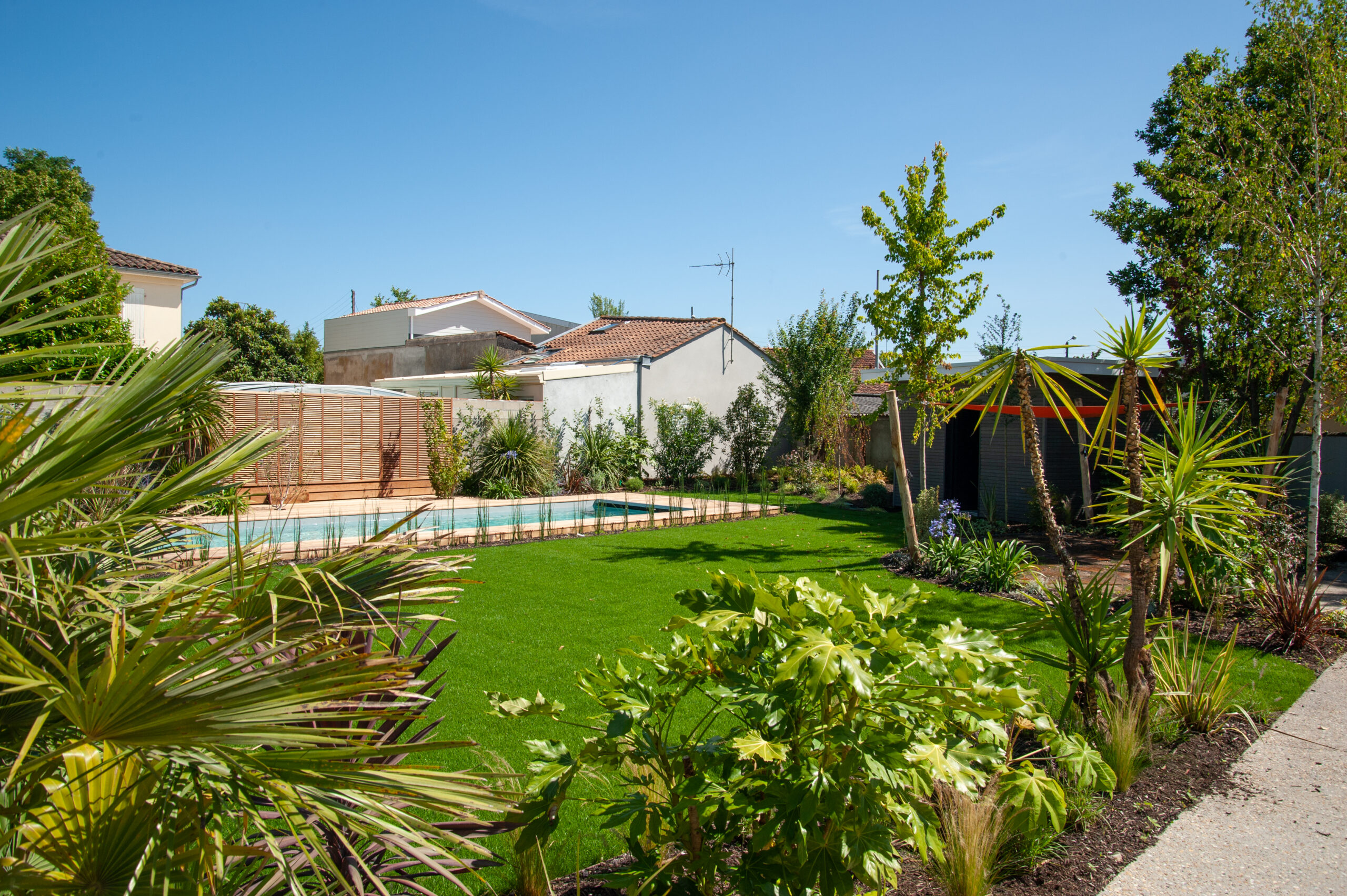 Création de jardin paysager haut de gamme en région bordelaise